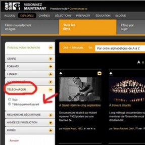 Télécharger des films de l'ONF? C'est maintenant possible!